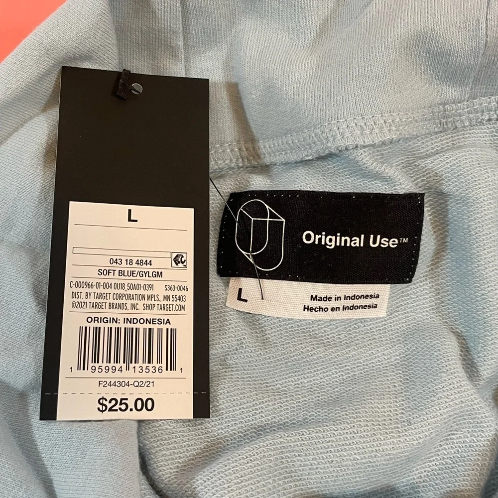 Original ice pullover hoodie. Soft blue top and blackened bottom.  NWT - Picture 4 of 9